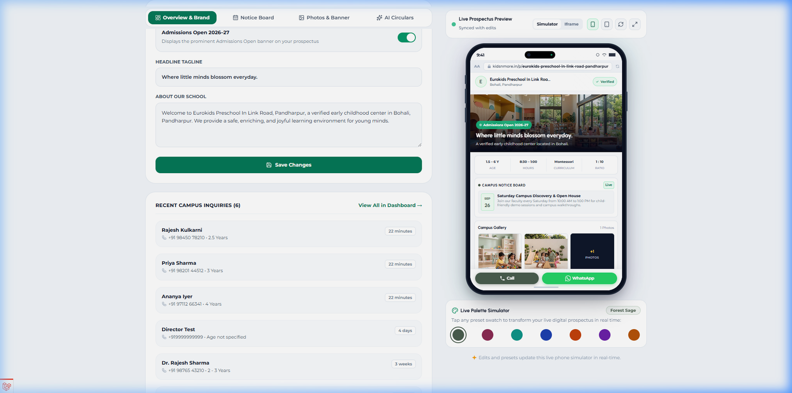 Inquiries CRM Feed