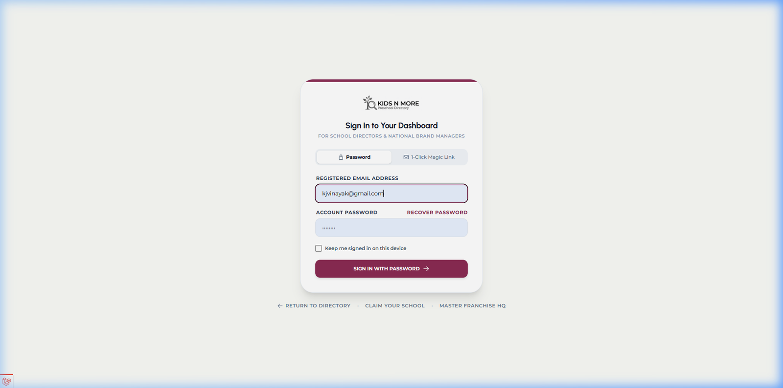 Director Sign-In Portal